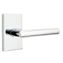 Emtek 5212-STU-US26 Stuttgart Door Lever Privacy Set With Modern Rectangular Rosette Polished Chrome