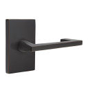 Emtek 5052-AG-US10B Argos Door Lever Dummy Set With Modern Rectangular Rosette Oil Rubbed Bronze