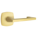 Emtek 5306-AG-US4 Argos Door Lever Dummy Set With Urban Modern Rosette Satin Brass