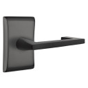 Emtek 5211-AG-US19 Argos Door Lever Privacy Set With Neos Rosette Flat Black