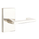 Emtek 5212-AG-US14 Argos Door Lever Privacy Set With Modern Rectangular Rosette Polished Nickel