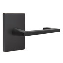 Emtek 5212-AG-US19 Argos Door Lever Privacy Set With Modern Rectangular Rosette Flat Black