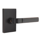 Emtek 5052-AST-US10B Aston Door Lever Dummy Set With Modern Rectangular Rosette Oil Rubbed Bronze