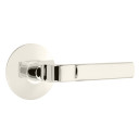 Emtek 5057-AST-US14 Aston Door Lever Dummy Set With Modern Rosette Polished Nickel