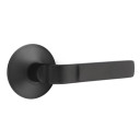 Emtek 5107-AST-US19 Aston Door Lever Passage Set With Modern Rosette Flat Black