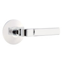 Emtek 5107-AST-US26 Aston Door Lever Passage Set With Modern Rosette Polished Chrome