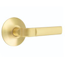 Emtek 5207-AST-US4 Aston Door Lever Privacy Set With Modern Rosette Satin Brass