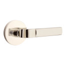 Emtek 5209-AST-US14 Aston Door Lever Privacy Set With Disk Rosette Polished Nickel