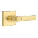 Emtek 5210-AST-US4 Aston Door Lever Privacy Set With Square Rosette Satin Brass