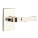 Emtek 5212-AST-US14 Aston Door Lever Privacy Set With Modern Rectangular Rosette Polished Nickel