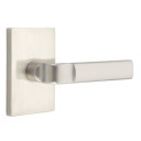 Emtek 5212-AST-US15 Aston Door Lever Privacy Set With Modern Rectangular Rosette Satin Nickel