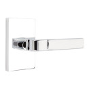 Emtek 5212-AST-US26 Aston Door Lever Privacy Set With Modern Rectangular Rosette Polished Chrome