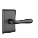 Emtek 5051-BA-US19 Basel Door Lever Dummy Set With Neos Rosette Flat Black