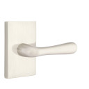 Emtek 5052-BA-US15 Basel Door Lever Dummy Set With Modern Rectangular Rosette Satin Nickel