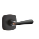 Emtek 5306-BA-US10B Basel Door Lever Dummy Set With Urban Modern Rosette Oil Rubbed Bronze