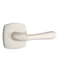 Emtek 5306-BA-US15 Basel Door Lever Dummy Set With Urban Modern Rosette Satin Nickel