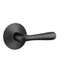 Emtek 5107-BA-US19 Basel Door Lever Passage Set With Modern Rosette Flat Black