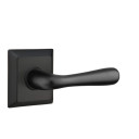 Emtek 5110-BA-US19 Basel Door Lever Passage Set With Square Rosette Flat Black