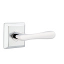 Emtek 5110-BA-US26 Basel Door Lever Passage Set With Square Rosette Polished Chrome