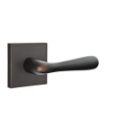 Emtek 5210-BA-US10B Basel Door Lever Privacy Set With Square Rosette Oil Rubbed Bronze