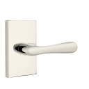 Emtek 5212-BA-US14 Basel Door Lever Privacy Set With Modern Rectangular Rosette Polished Nickel