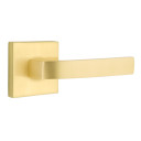 Emtek 5050-BRL-US4 Breslin Door Lever Dummy Set With Square Rosette Satin Brass