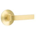 Emtek 5057-BRL-US4 Breslin Door Lever Dummy Set With Modern Rosette Satin Brass