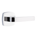 Emtek 5306-BRL-US26 Breslin Door Lever Dummy Set With Urban Modern Rosette Polished Chrome