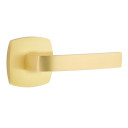 Emtek 5306-BRL-US4 Breslin Door Lever Dummy Set With Urban Modern Rosette Satin Brass