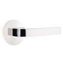 Emtek 5207-BRL-US14 Breslin Door Lever Privacy Set With Modern Rosette Polished Nickel