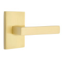 Emtek 5052-DT-US4 Dumont Door Lever Dummy Set With Modern Rectangular Rosette Satin Brass
