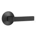 Emtek 5107-DT-US19 Dumont Door Lever Passage Set With Modern Rosette Flat Black