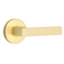 Emtek 5209-DT-US4 Dumont Door Lever Privacy Set With Disk Rosette Satin Brass