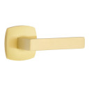 Emtek 5316-DT-US4 Dumont Door Lever Passage Set With Urban Modern Rosette Satin Brass