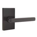 Emtek 5052-FRL-US10B Freestone Door Lever Dummy Set With Modern Rectangular Rosette Oil Rubbed Bronze