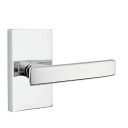 Emtek 5112-GV-US26 Geneva Door Lever Passage Set With Modern Rectangular Rosette Polished Chrome