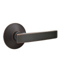 Emtek 5057-GV-US10B Geneva Door Lever Dummy Set With Modern Rosette Oil Rubbed Bronze