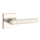 Emtek 5110-FRL-US14 Freestone Door Lever Passage Set With Square Rosette Polished Nickel