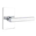 Emtek 5112-FRL-US26 Freestone Door Lever Passage Set With Modern Rectangular Rosette Polished Chrome