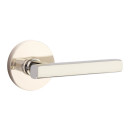 Emtek 5209-FRL-US14 Freestone Door Lever Privacy Set With Disk Rosette Polished Nickel