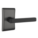 Emtek 5211-FRL-US19 Freestone Door Lever Privacy Set With Neos Rosette Flat Black