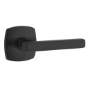 Emtek 5326-FRL-US19 Freestone Door Lever Privacy Set With Urban Modern Rosette Flat Black