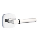 Emtek 5306-HEC-US26 Hercules Door Lever Dummy Set With Urban Modern Rosette Polished Chrome