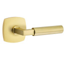Emtek 5306-HEC-US4 Hercules Door Lever Dummy Set With Urban Modern Rosette Satin Brass
