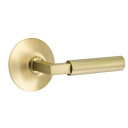 Emtek 5107-HEC-US4 Hercules Door Lever Passage Set With Modern Rosette Satin Brass