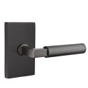 Emtek 5112-HEC-US10B Hercules Door Lever Passage Set With Modern Rectangular Rosette Oil Rubbed Bronze