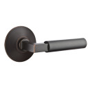 Emtek 5207-HEC-US10B Hercules Door Lever Privacy Set With Modern Rosette Oil Rubbed Bronze