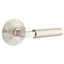 Emtek 5207-HEC-US15 Hercules Door Lever Privacy Set With Modern Rosette Satin Nickel