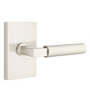 Emtek 5212-HEC-US15 Hercules Door Lever Privacy Set With Modern Rectangular Rosette Satin Nickel
