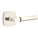 Emtek 5326-HEC-US14 Hercules Door Lever Privacy Set With Urban Modern Rosette Polished Nickel